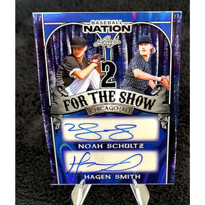 2025 2/7 Hagen Smith & Noah Schultz 2 For the Show Duo Autos Chicago White Sox